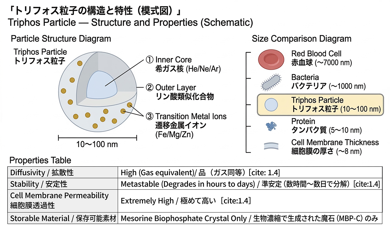 トリフォス粒子の構造と特性